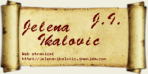 Jelena Ikalović vizit kartica